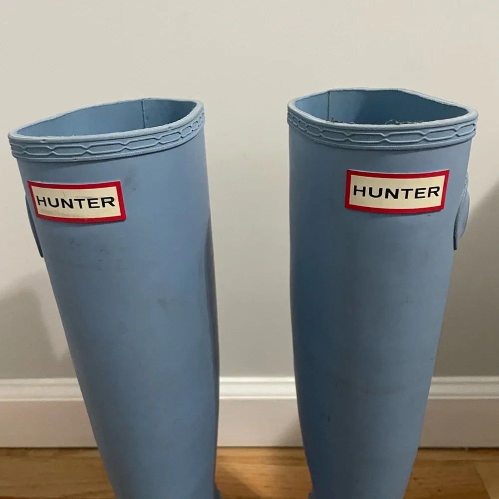 Light/Carolina Blue Packable Hunter Rain Boots - Picture 4 of 8
